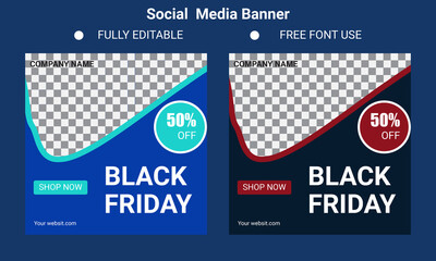 Product social media post banner template