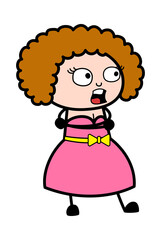 Arms Folded Young Lady Cartoon Talking