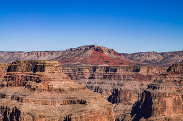 The Grand canyon hills with an amazing wide view