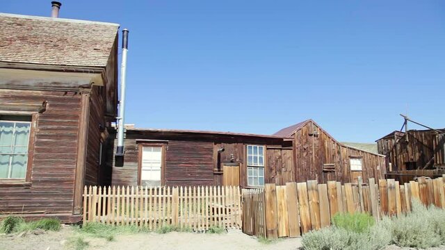 Mr James Stuart Cain home of the 1800s, principal property owner of town. Bodie state historic park, California Ghost Town. In the United States of America, close to Yosemite national park.