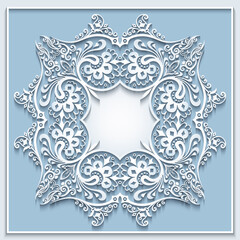 Abstract vector ornamental nature vintage frame.