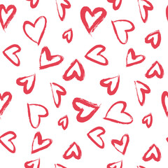 Seamless vector pattern with hearts.