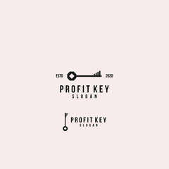 Profit key logo concept