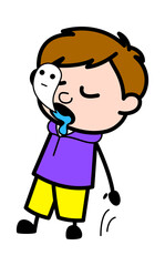 Soul Leaving Boy Body Cartoon