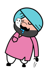 Soul Leaving Cute Sardar Body Cartoon