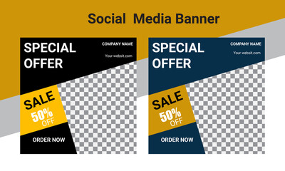 Sale social media post or banner template