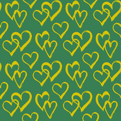 Seamless vector pattern with hearts.