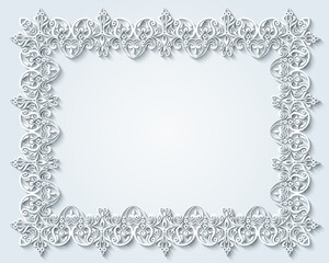 Abstract vector ornamental nature vintage frame.