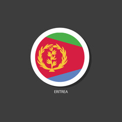 Eritrea flag Vector circle with flags.