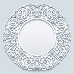 Abstract vector ornamental nature vintage frame.