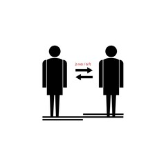 Social distancing Icon