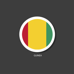 Fototapeta premium Guinea flag Vector circle with flags. 