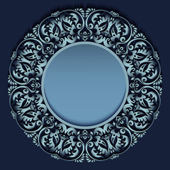 Abstract vector ornamental nature color vintage frame.