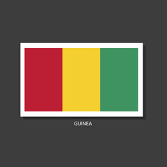 Guinea flag Vector Square Icon	