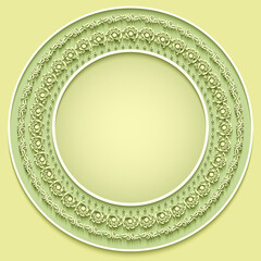 Abstract vector ornamental nature vintage frame.