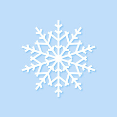 Snowflake winter icon. Flat style snowflake. Vector illustration