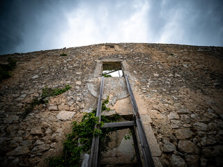 Ghost town of Rocchetta Alta and his remains. Starting with the 1960s, the village was abandoned...