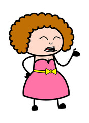 Young Lady Cartoon Arguing