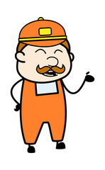 Fototapeta premium Delivery Man Cartoon Arguing