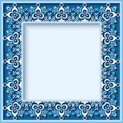 Abstract vector ornamental nature vintage frame.