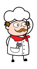 Cartoon Businessman thinking in Confusion