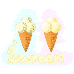 Cartoon ice cream