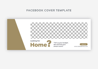 Real estate facebook cover web banner template