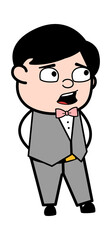Worried Cartoon Groom Talking