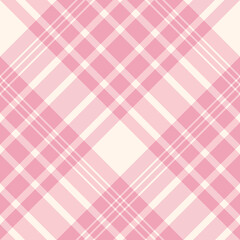 Seamless pattern in simple cozy pink and light beige colors for plaid, fabric, textile, clothes, tablecloth and other things. Vector image. 2
