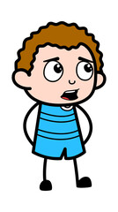 Worried Cartoon Kid Talking