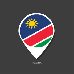 Namibia flag Vector marker with flags.