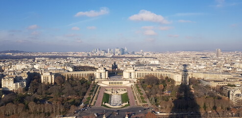 Vue sur Paris depuis le haut de la Tour Eiffel
