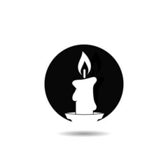 Candle icon with shadow