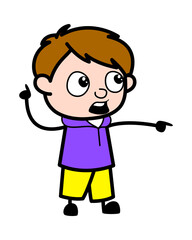 Blaming Boy Cartoon