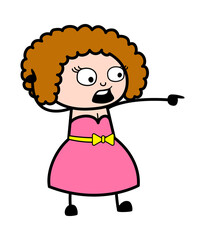 Blaming Young Lady Cartoon
