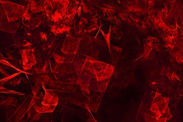 Red wavy shapes abstract background for design and decoration.