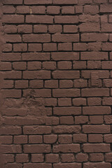 brick brown wall texture. background of a old brick house.