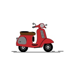 red scooter design vector icon 