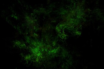 abstract green background with particles