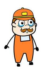 Cartoon Delivery Man Crying
