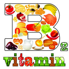 illustration of two vitamin b in plant and animal products The origin of the