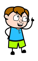 Cartoon Teen Boy Talking Happy