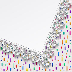 Abstract vector ornamental nature vintage napkins.