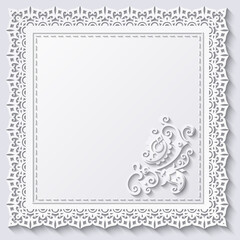 Abstract vector ornamental nature vintage napkin.