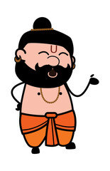 Cartoon Pandit Speaking