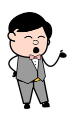 Cartoon Groom Speaking