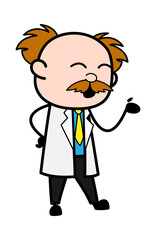 Fototapeta premium Cartoon Scientist Speaking