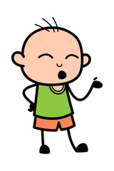 Cartoon Bald Boy Speaking