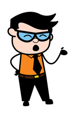 Cartoon Businessman Speaking