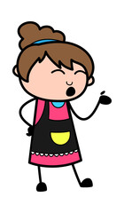 Cartoon Beautician Speaking